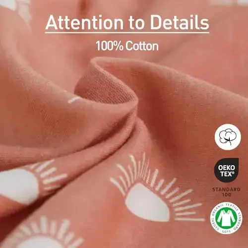 GLLQUEN BABY 3-Pack Baby Swaddle Sleep Sacks for Newborn - Baby Swaddles 3-6 Months, Infant Swaddling Sack, Rainbow & Sun, Newborn Swaddle Blanket Wrap(Medium/Large) - 5