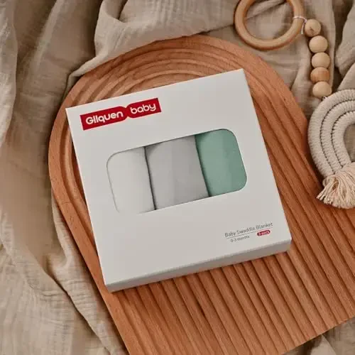 GLLQUEN BABY 3-Pack Baby Swaddle Sleep Sacks for Newborns 0-3 Months - Adjustable Infant Swaddle Blanket Wrap, Baby Essentials, Gray & Green Tone - 6