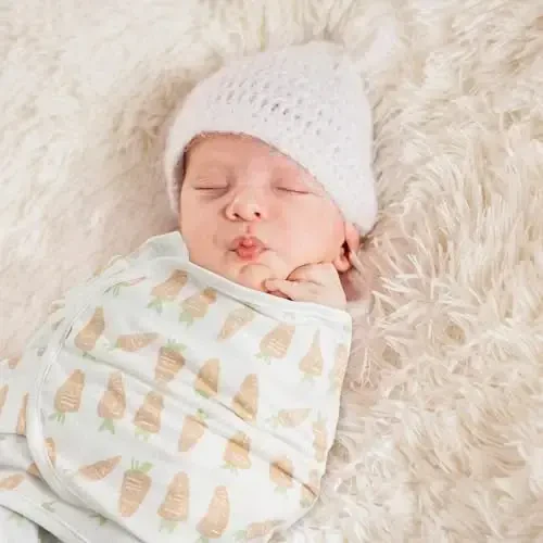 GLLQUEN BABY Chaqaloq uchun o'rash adyol uyqu qoplari - Chaqaloq o'rashlari 0-3 oylik, 3 dona chaqaloq o'rash qopi, yoqimli quyon, o'rash, chaqaloq uchun zarur narsalar, ro'yxatga olish va sovg'a (kichik/o'rta) - 3