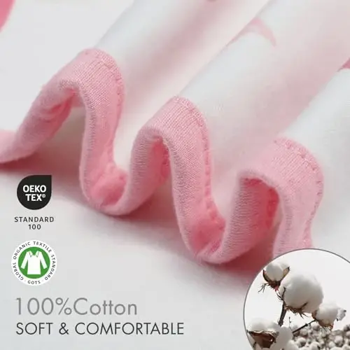 GLLQUEN BABY Girl Swaddles 0-3 Months - 3 Pack Baby Swaddles Sack for Newborn, Infant Sleep Sack, Easy Swaddling Wrap, A Pink Floral, Nursery Swaddle Blankets Essentials - 6