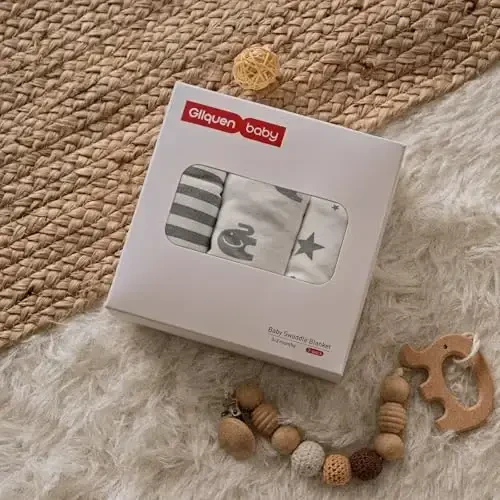 GLLQUEN BABY Newborn Swaddle Blankets for Baby Boy, 3 Pack Baby Swaddles 0-3 Months, Swaddling Sleep Sack, Infant Wrap Swaddle Sack, Elephant & Star & Stripe, Newborn Essentials - 6