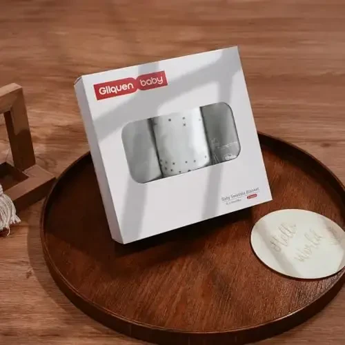 GLLQUEN BABY Organic Newborn Swaddles Sleep Sack, Swaddle Blankets for Baby Boy, 3 Pack Adjustable Wrap Set, Gray Starry Sky & Astronaut, 0-3 Months (Small/Medium) - 7