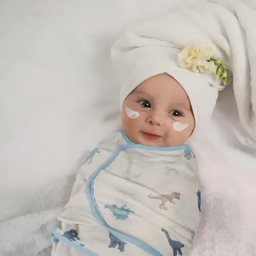 GLLQUEN BABY Swaddle 0-3 Months - 3 Pack Swaddles for Newborn, Adjustable Newborn Swaddling Wrap for Baby Boys and Girls, Swaddle Blanket Sleep Sack, Dinosaur & World, Easy Change - 2