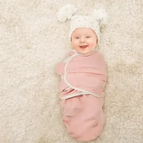 GLLQUEN BABY Swaddle Blankets for Baby Girl & Boy, Easy Adjustable Sleep Sack, Newborn Swaddles for 0-3 Months, Baby Sleep Sack, Pink & Yellow Tone, Swaddling Blankets 3 Pack Wrap Set - 3