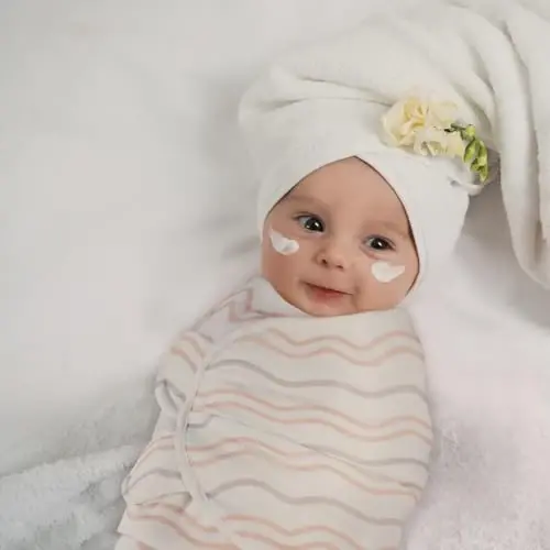 GLLQUEN BABY Yangi tug'ilgan chaqaloqlar uchun o'rash - 3 dona o'rash 0-3 oy, yangi tug'ilgan chaqaloq o'g'il va qizlar uchun, yumshoq o'rash adyol, oson almashtirish, kamalak va to'lqin - 3