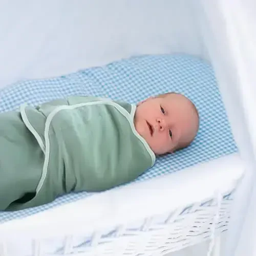 GLLQUEN BABY 3-Pack Baby Swaddle Sleep Sacks for Newborns 0-3 Months - Adjustable Infant Swaddle Blanket Wrap, Baby Essentials, Gray & Green Tone - 4