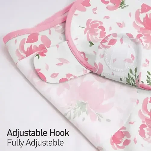GLLQUEN BABY Baby Swaddle Sleep Sacks with Zipper - 3-Pack Newborn Swaddling Sack, Baby Swaddles Sleep Sack 0-3 Months,Pink Floral or Leaves, Swaddling Blankets 3 Pack Wrap Set, Easy Change Swaddle - 5
