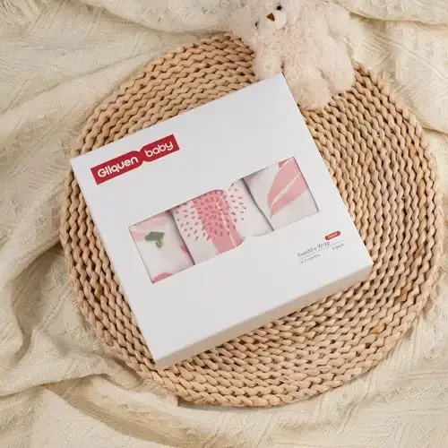 GLLQUEN BABY Baby Swaddle Sleep Sacks with Zipper - 3-Pack Newborn Swaddling Sack, Baby Swaddles Sleep Sack 0-3 Months,Pink Floral or Leaves, Swaddling Blankets 3 Pack Wrap Set, Easy Change Swaddle - 6