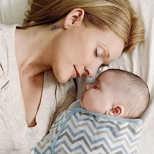 GLLQUEN BABY Swaddle Sleep Sack - 3 Pack Infant Swaddles for Newborn, Baby Swaddling Sack 0-3 Months, Ergonomic Newborn Swaddle Blanket for Baby Boy and Girl, Blue & Elephants - 4