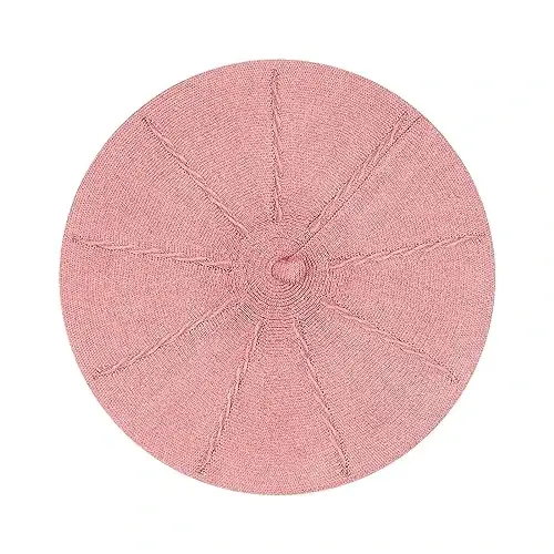 Gllutt CasModazoneere Beret Hat French Style Stretchy Knitting Solid Color Both Side Usable - Modazone (1)