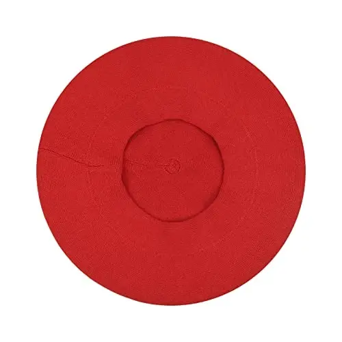 Gllutt CasModazoneere Beret Hat French Style Stretchy Knitting Solid Color Both Side Usable - 4