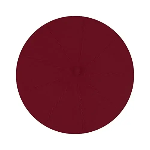 Gllutt CasModazoneere Beret Hat French Style Stretchy Knitting Solid Color Both Side Usable - 2