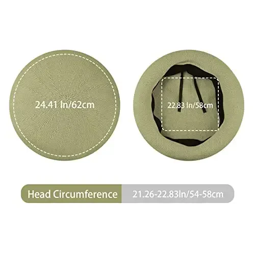 Gllutt летняя вязаная тонкая беретка для женщин, регулируемый размер, однотонный французский стиль - 5