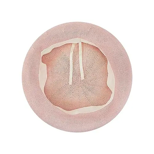 Gllutt Summer Knitted Thin Beret Hat for Women Size Adjustable French Style Solid Color - 2
