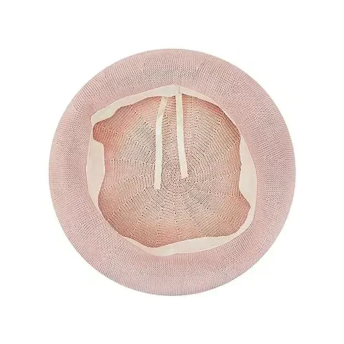 Gllutt Summer Knitted Thin Beret Hat for Women Size Adjustable French Style Solid Color - 2