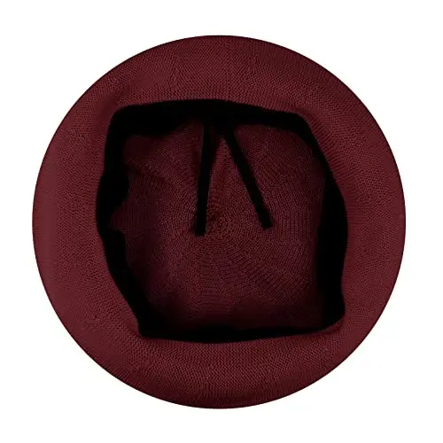 Gllutt Summer Knitted Thin Beret Hat for Women Size Adjustable French Style Solid Color - GLLUTT (1)