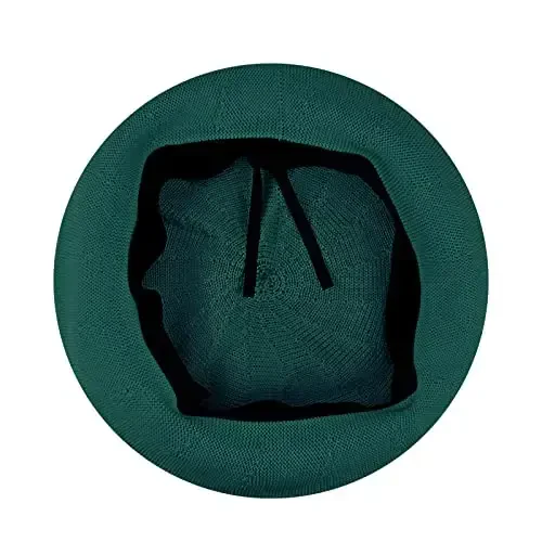 Gllutt Summer Knitted Thin Beret Hat for Women Size Adjustable French Style Solid Color - 3