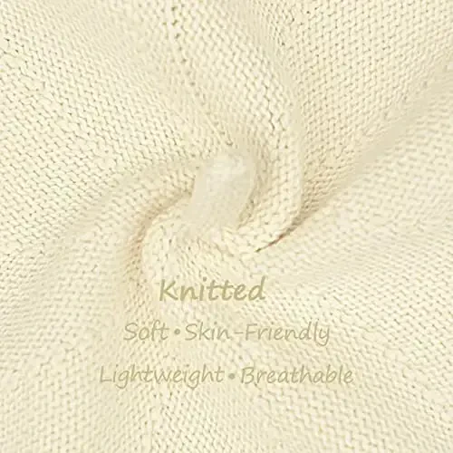 Gllutt Summer Knitted Thin Beret Hat for Women Slouchy Hat French Style Loose Soft Solid Color - 4