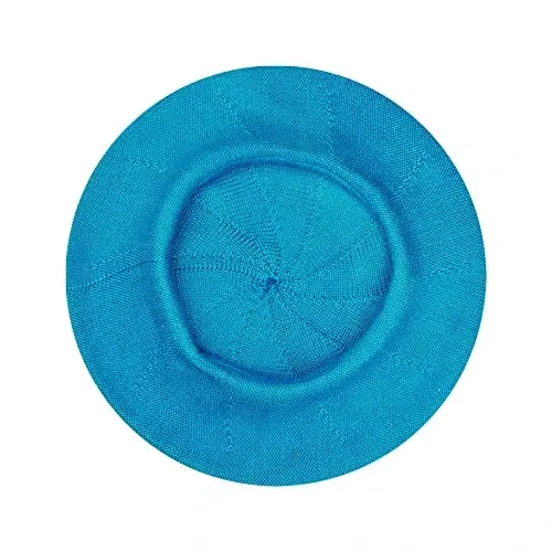 Gllutt Summer Knitted Thin Beret Hat for Women Slouchy Hat French Style Loose Soft Solid Color - 3