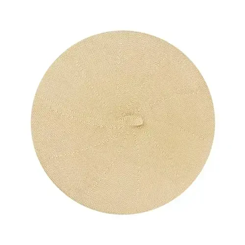 Gllutt Summer Knitted Thin Beret Hat for Women Slouchy Hat French Style Loose Soft Solid Color - 2