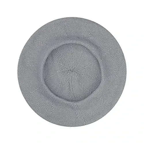 Gllutt Summer Knitted Thin Beret Hat for Women Slouchy Hat French Style Loose Soft Solid Color - 3