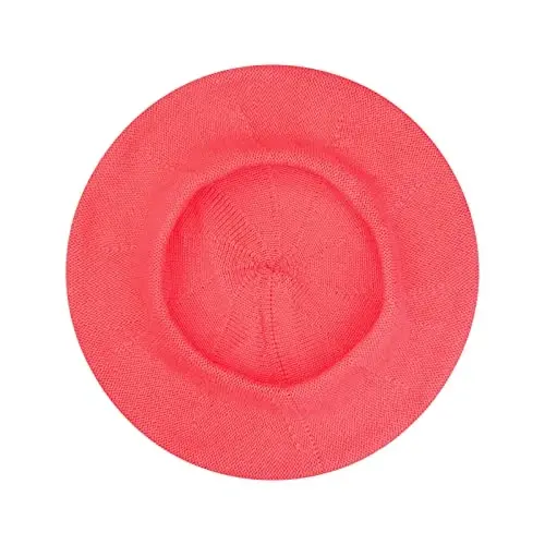 Gllutt Summer Knitted Thin Beret Hat for Women Slouchy Hat French Style Loose Soft Solid Color - 3