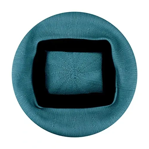 Gllutt Summer Knitted Thin Beret Hat for Women Size Adjustable French Style Solid Color - 2