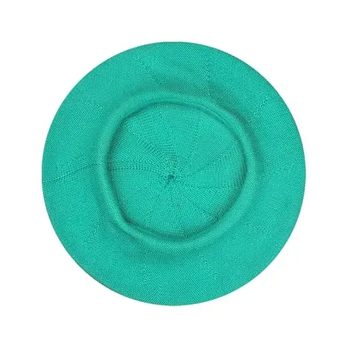 Gllutt Summer Knitted Thin Beret Hat for Women Slouchy Hat French Style Loose Soft Solid Color - 3