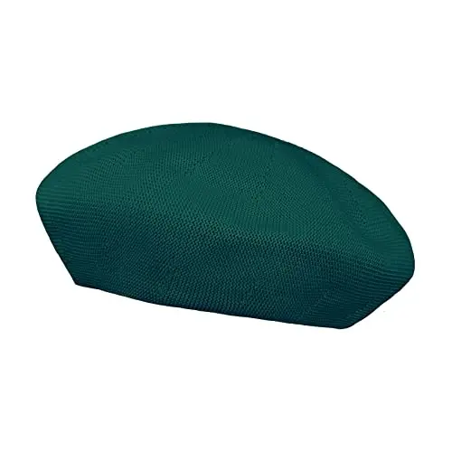 Gllutt Summer Knitted Thin Beret Hat for Women Size Adjustable French Style Solid Color - 2
