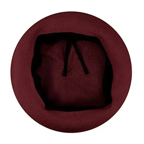 Gllutt Summer Knitted Thin Beret Hat for Women Size Adjustable French Style Solid Color - Modazone (1)