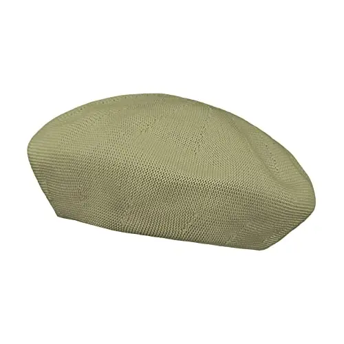 Gllutt Summer Knitted Thin Beret Hat for Women Size Adjustable French Style Solid Color - 3
