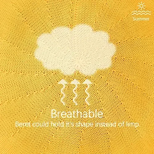 Gllutt Yozgi Triko Yupqa Bere Ayollar uchun Hajmi Sozlanishi Fransuzcha Uslub Bir Rangli Shlyapa - 3