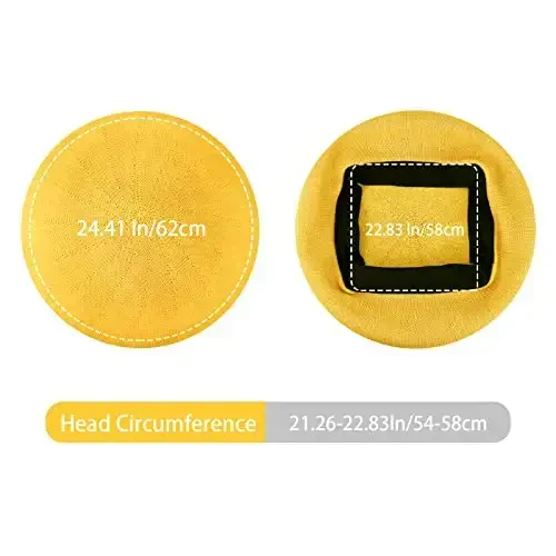 Gllutt Yozgi Triko Yupqa Bere Ayollar uchun Hajmi Sozlanishi Fransuzcha Uslub Bir Rangli Shlyapa - 4