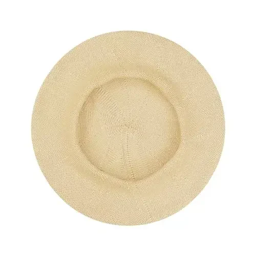 Gllutt Yozgi trikotajdan yupqa beret ayollar uchun Slouchy shapka Fransuzcha uslubdagi yumshoq qattiq rangli - 3