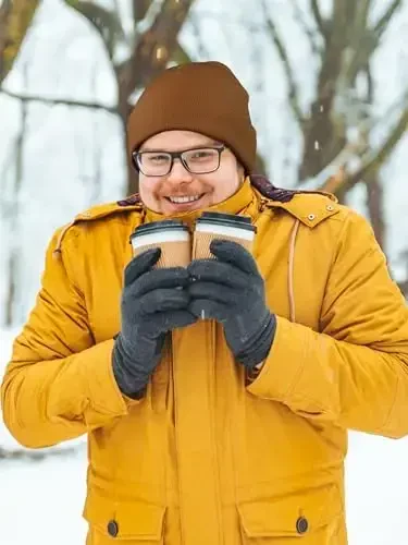 Glooarm Beanie для мужчин и женщин, вязаные зимние шапки, теплые мешковатые шапки унисекс с отворотом, шапки-бини. - 6