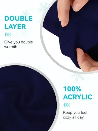 Glooarm Beanie for Men Women Knit Winter Hats Beanies Warm Slouchy Unisex Cuffed Beanies Skull Caps - 3