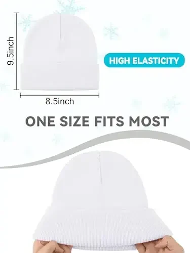 Glooarm Beanie для мужчин женщин вязаные зимние шапки бини теплые мешковатые унисекс шапки с отворотом шапки-бини - Glooarm (1)