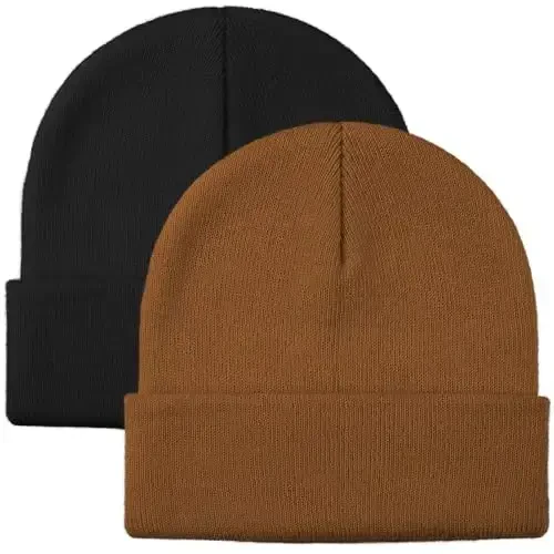 Glooarm Beanie for Men Women Knit Winter Hats Beanies Warm Slouchy Unisex Cuffed Beanies Skull Caps - Glooarm