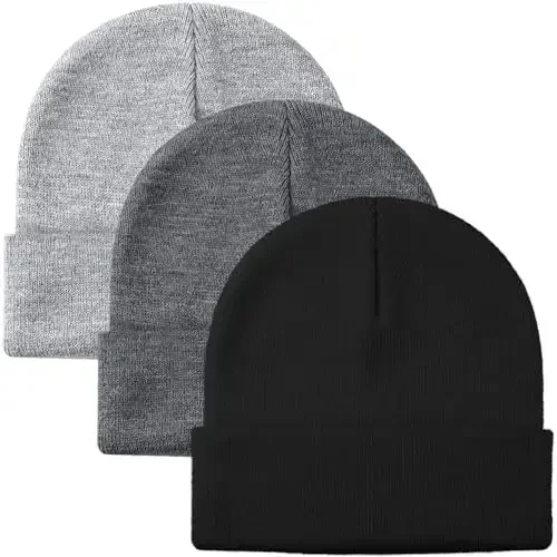 Glooarm Beanie for Men Women Knit Winter Hats Beanies Warm Slouchy Unisex Cuffed Beanies Skull Caps - 1