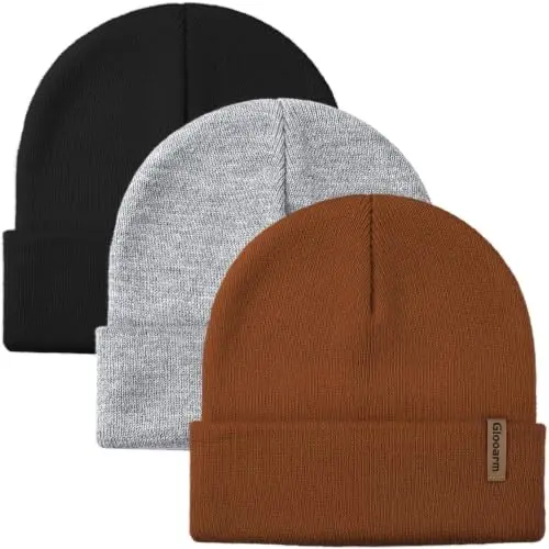 Glooarm Beanie for Men Women Knit Winter Hats Beanies Warm Slouchy Unisex Cuffed Beanies Skull Caps - 1