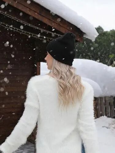 Glooarm Beanie for Men Women Knit Winter Hats Beanies Warm Slouchy Unisex Cuffed Beanies Skull Caps - 5