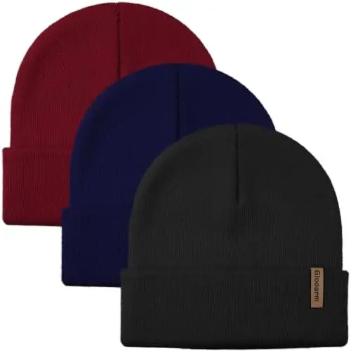 Glooarm Beanie for Men Women Knit Winter Hats Beanies Warm Slouchy Unisex Cuffed Beanies Skull Caps - 1