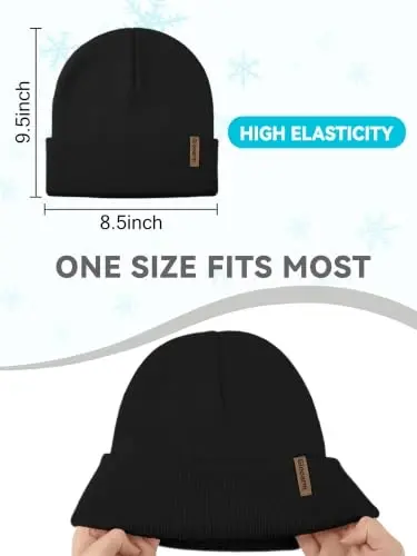 Glooarm Beanie for Men Women Knit Winter Hats Beanies Warm Slouchy Unisex Cuffed Beanies Skull Caps - Glooarm (1)