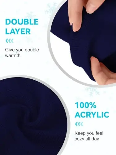 Glooarm Beanie for Men Women Knit Winter Hats Beanies Warm Slouchy Unisex Cuffed Beanies Skull Caps - 3