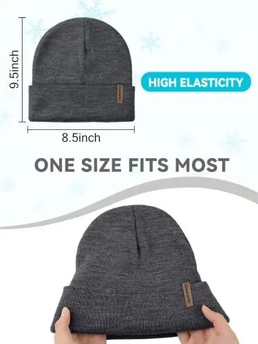 Glooarm Beanie for Men Women Knit Winter Hats Beanies Warm Slouchy Unisex Cuffed Beanies Skull Caps - Glooarm (1)