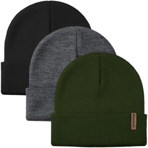 Glooarm Beanie for Men Women Knit Winter Hats Beanies Warm Slouchy Unisex Cuffed Beanies Skull Caps - 1