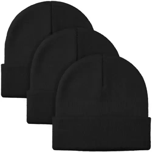 Glooarm Erkaklar Ayollar uchun Trikotaj Qishki Shapkalar Beanie Issiq Yumshoq Unisex Mansjetli Bosh Suyagi Qopqoqlari - 1