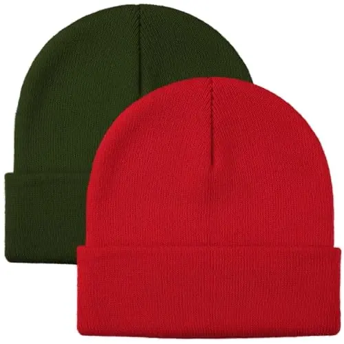 Glooarm Erkaklar Ayollar uchun Trikotaj Qishki Shlyapalar Issiq Unisex манжетли дўппи бош суяги қопқоқлари - 1