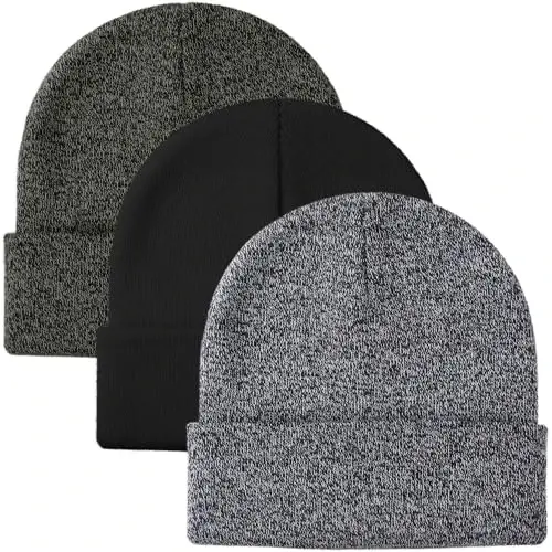 Glooarm Erkaklar va Ayollar uchun Trikotaj Qishki Shlyapalar Beanies Issiq Slouchy Unisex Manjetli Beanies Boshsuyagi Qopqoqlari - Glooarm