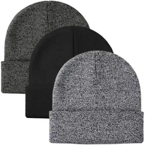 Glooarm Erkaklar va Ayollar uchun Trikotaj Qishki Shlyapalar Beanies Issiq Slouchy Unisex Manjetli Beanies Boshsuyagi Qopqoqlari 